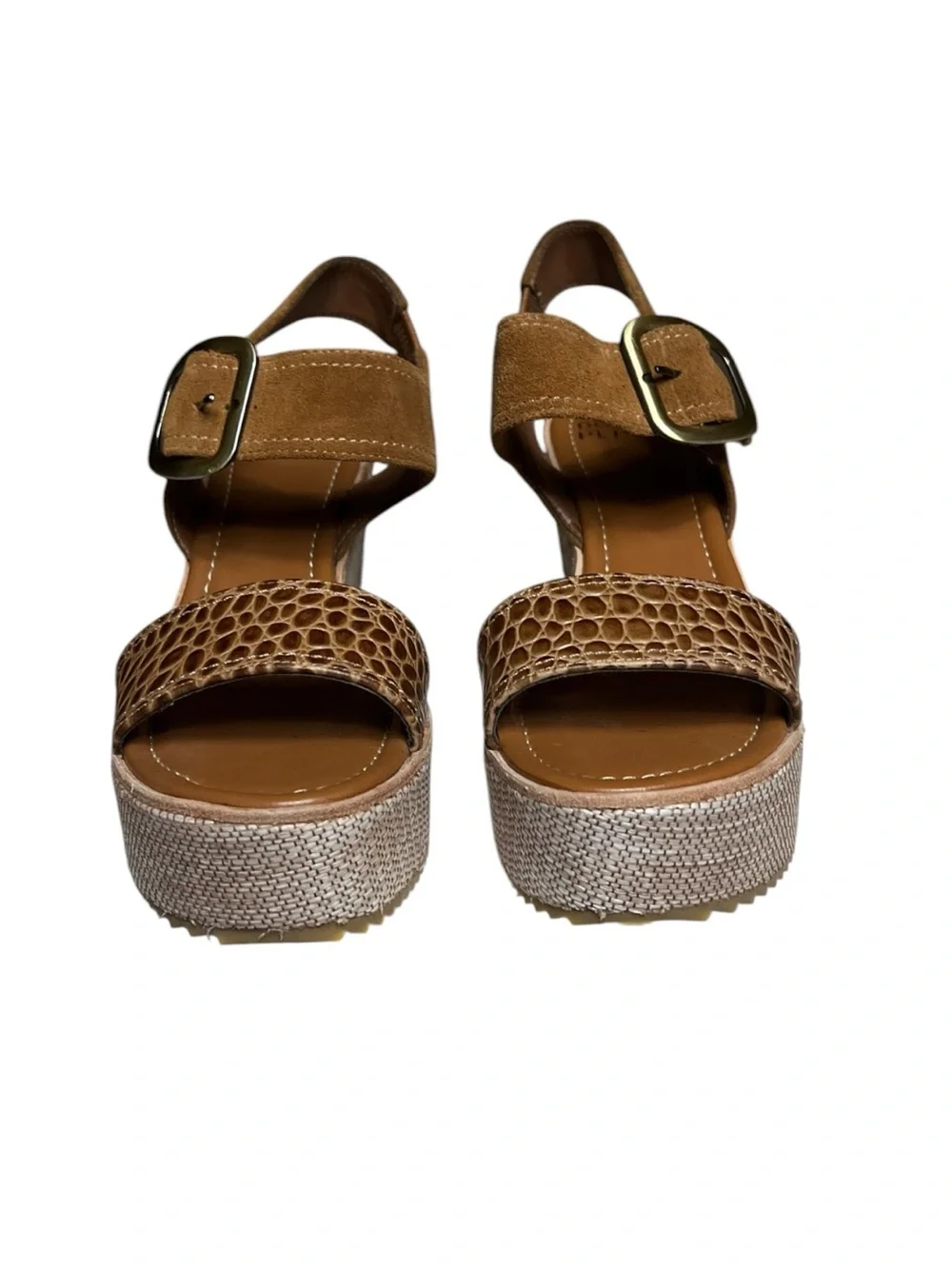 🌻NEW w/box Donald Pliner Imani Wedge Sandal Leather Platform Buckle Comfort 8.5